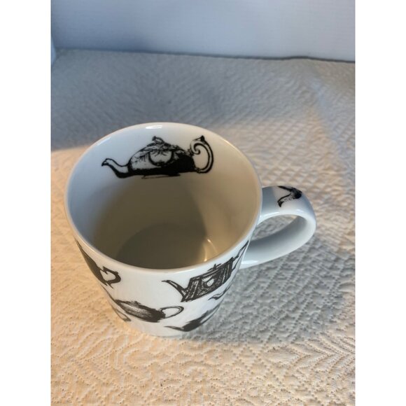Black and White Teapot Coffee Mug by Antique Pewter Paul Cardew - Picture 6 of 11